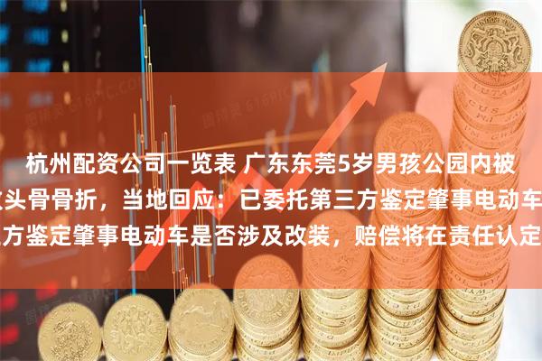 杭州配资公司一览表 广东东莞5岁男孩公园内被14岁少年骑电动车撞致头骨骨折，当地回应：已委托第三方鉴定肇事电动车是否涉及改装，赔偿将在责任认定之后进行